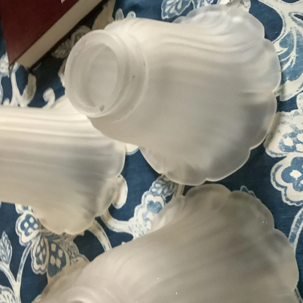 Frosted White Glass Lamp Shades -‎ Set of 4